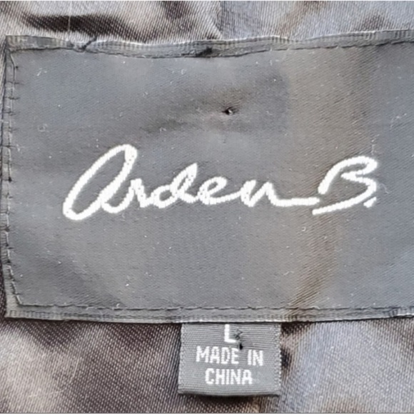 Arden B 100% Real Leather Floral Blazer Jacket Sz L Gray Black Sliver unique - Picture 4 of 5